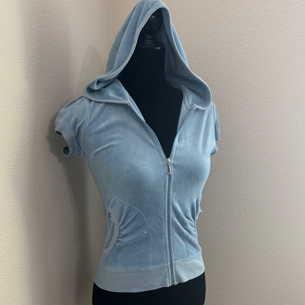 Juicy Couture Sky Blue Velour Hoodie